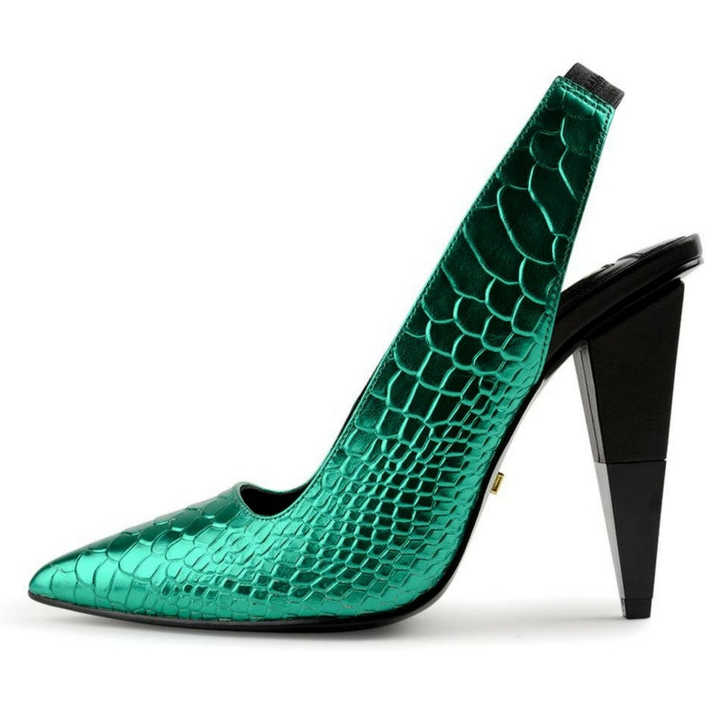 emerald green designer shoes
