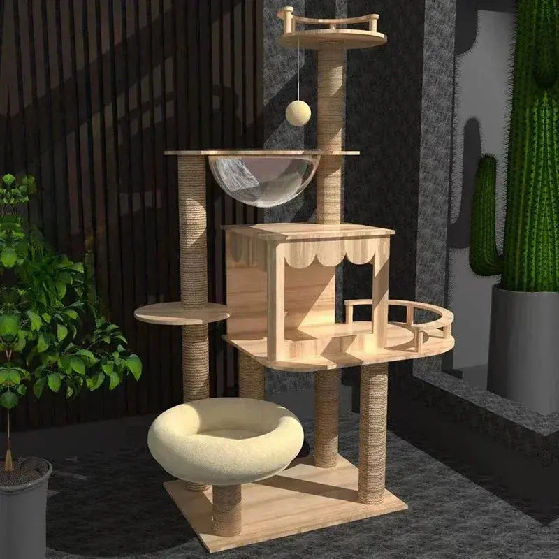 Arbre à Chat en Bois Évasion Royale Vraiment-chat