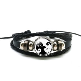bracelet chat yin et yang