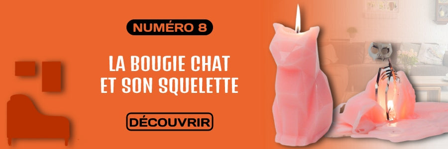 bougie chat squelette