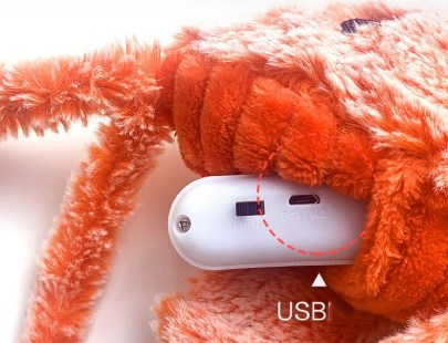 Réaliste Flop Homard Jouet pour Chat, USB Rechargeable Motion