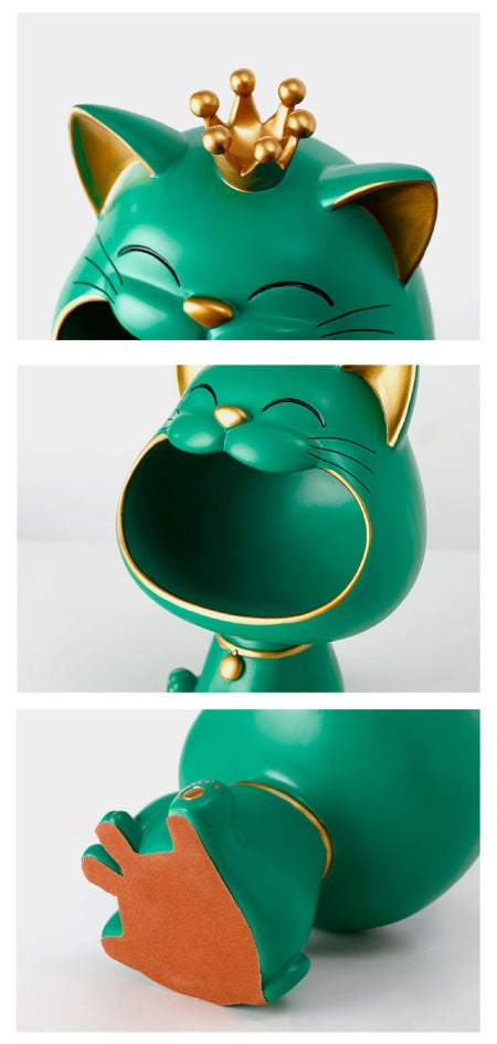 détails de la statue de chat en couleur