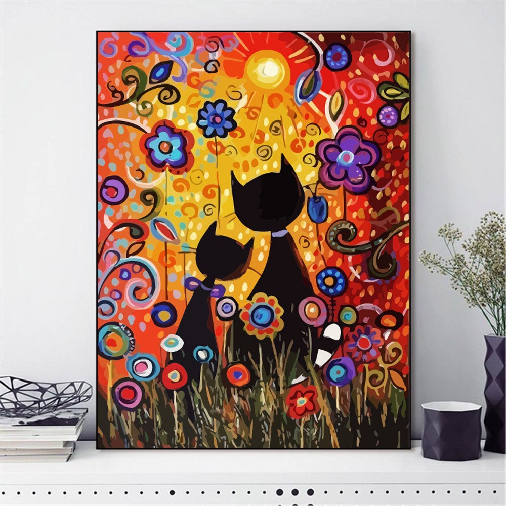 Peinture Par Numeros Couple De Chats Vraiment Chat