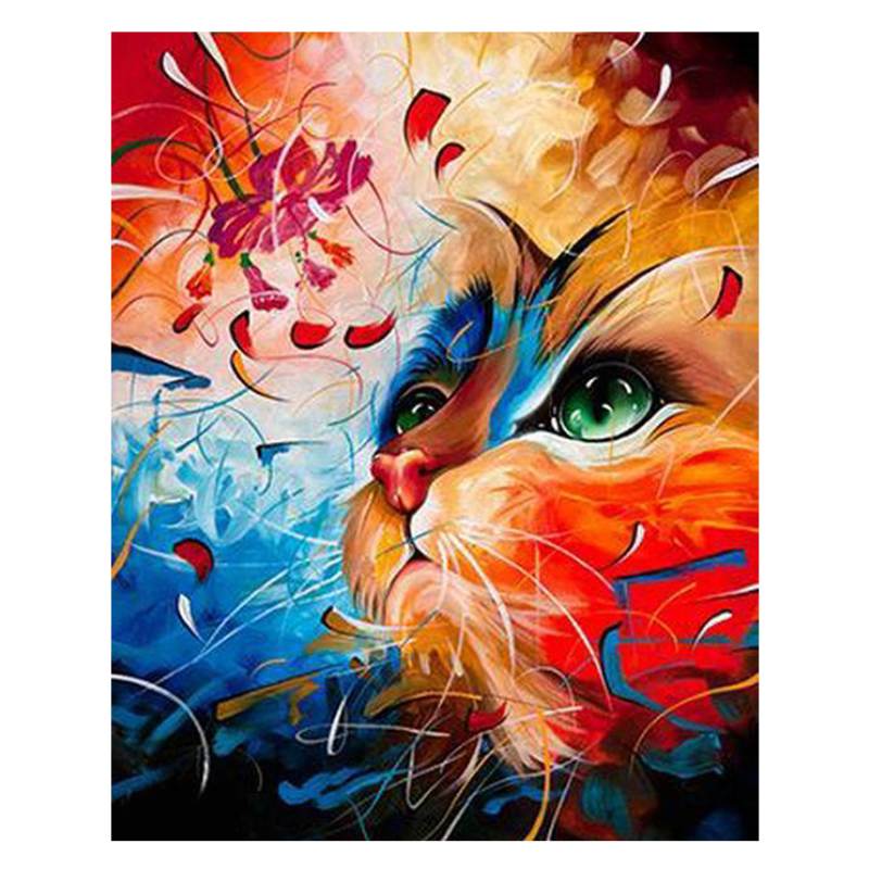 Peinture Par Numero Chat Abstrait Vraiment Chat