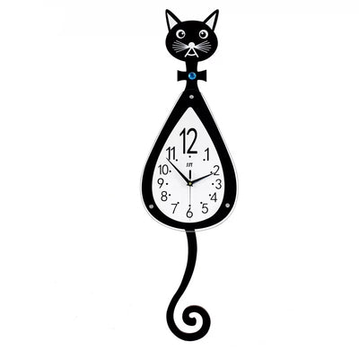 Horloge Chat A Queue Balancier Vraiment Chat