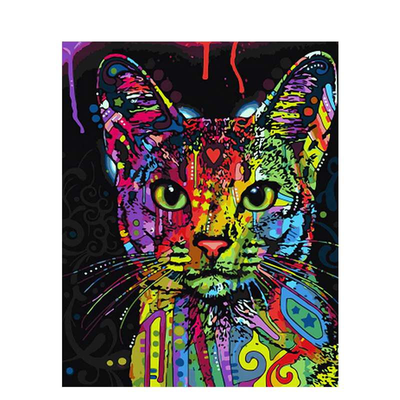 Peinture Par Numero Chat Pop Art Vraiment Chat