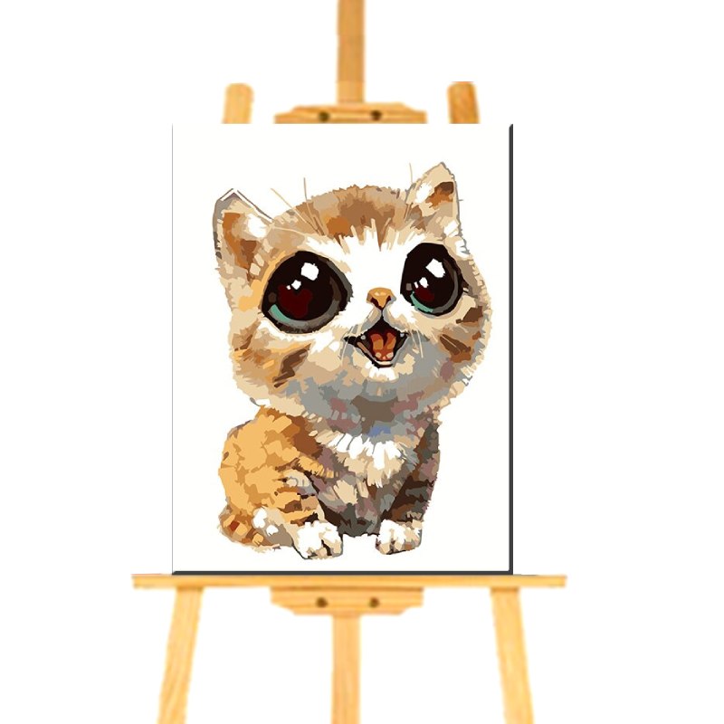 Peinture Par Numero Chat Kawaii Vraiment Chat