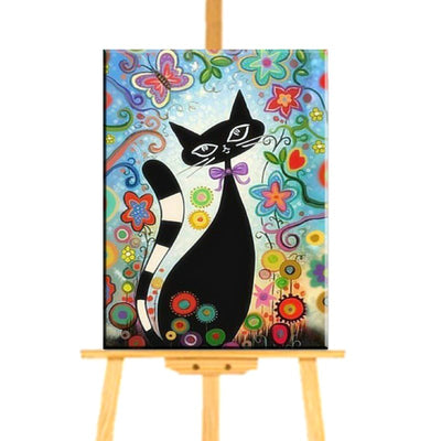 Peinture Par Numeros De Chat Noir Et Papillon Vraiment Chat