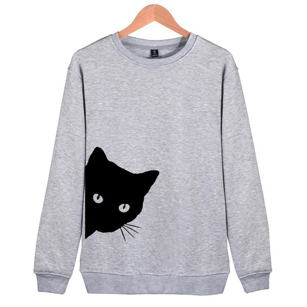 Pull Motif Chat Jette Un Oeil Vraiment Chat