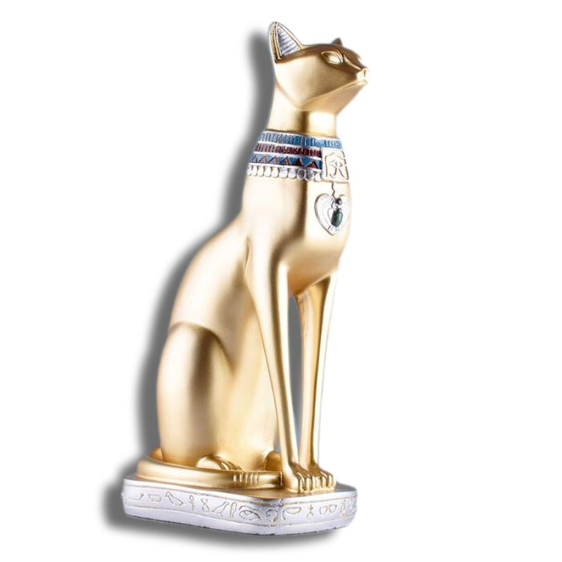 Grande Statue De Chat Egyptien Doree Vraiment Chat