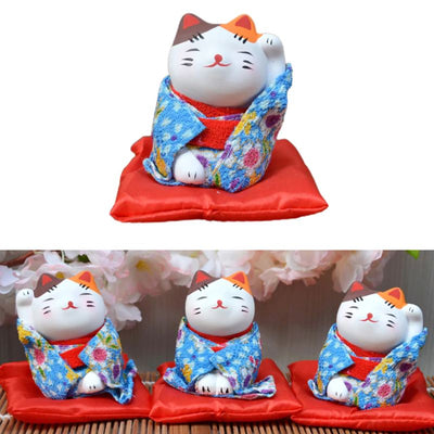 Statuette De Chat Japonais Avec Kimono Vraiment Chat