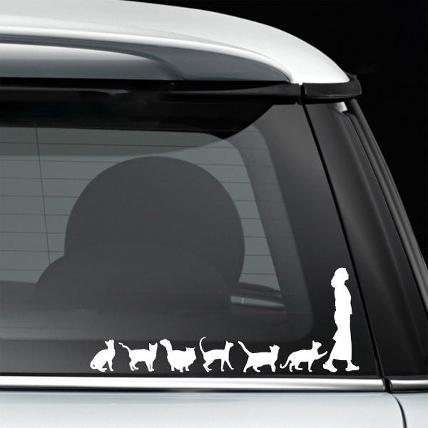 Sticker Chat Pour Voiture Cat Lady Vraiment Chat