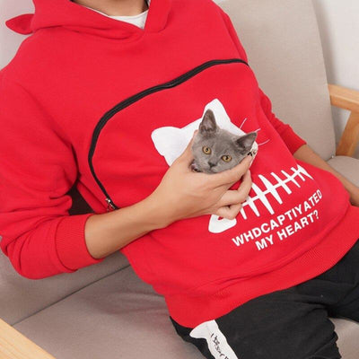 Sweat Avec Poche Pour Chat Vraiment Chat