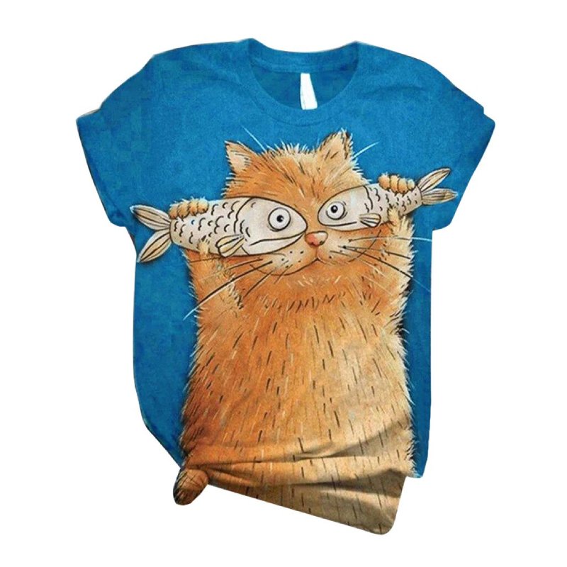 T Shirt Chat Aux Yeux De Poissons Vraiment Chat