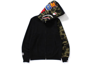 bape half camo hoodie