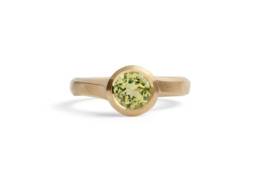 Fairtrade Yellow Gold Arris Ring with Chrysoberyl 