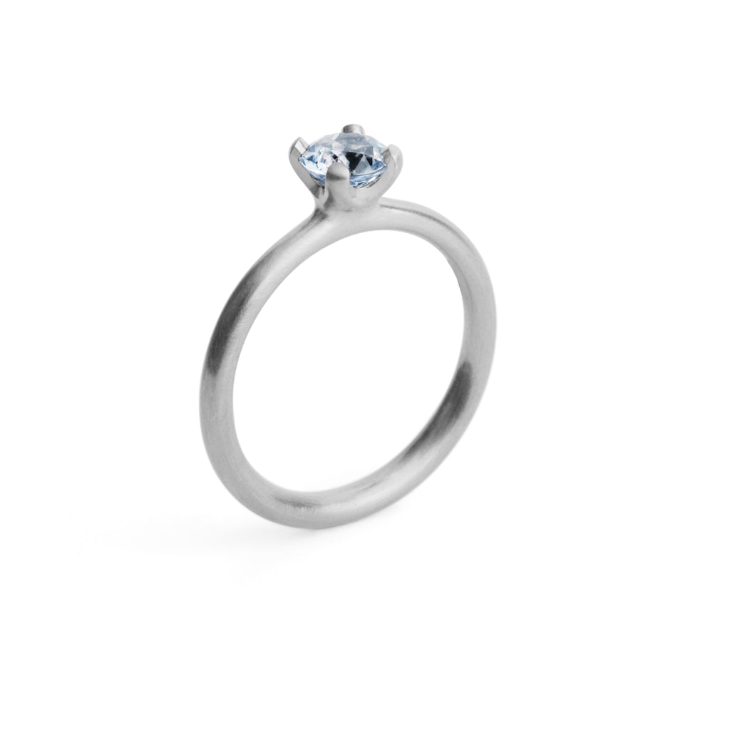 Fairtrade White Gold four Claw Sapphire Engagement Ring