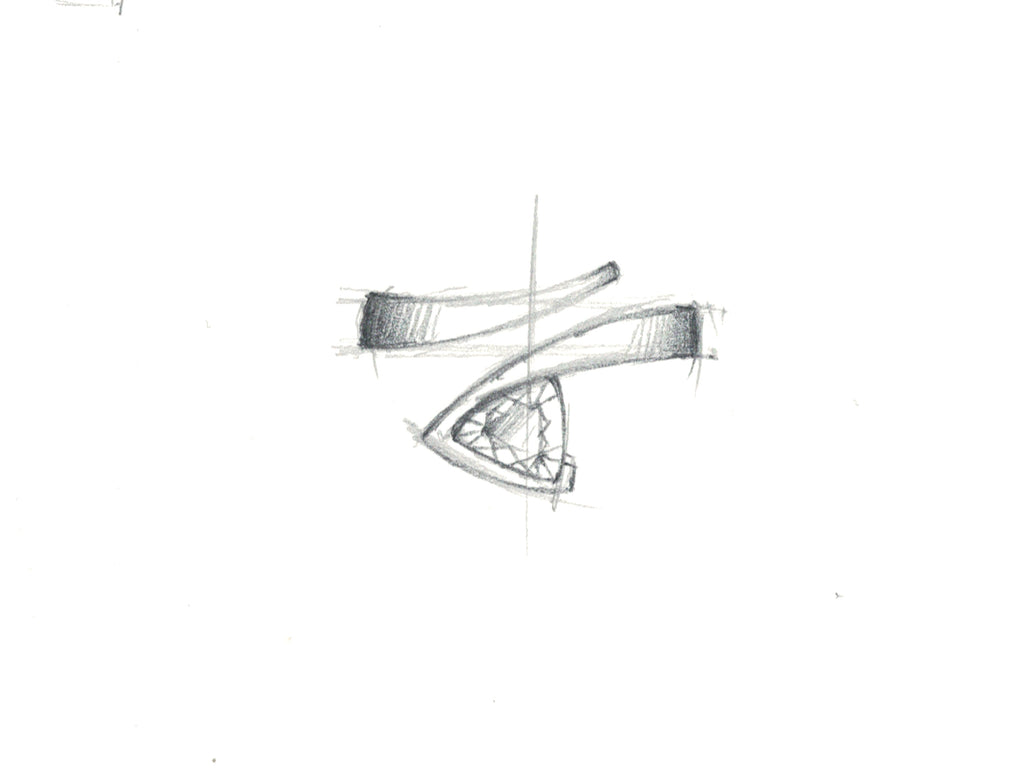 Sketch Ruby Twist Engagement Ring