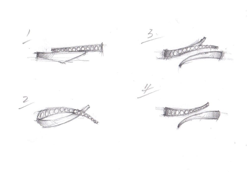 Sketches for diamond and gold branch ring