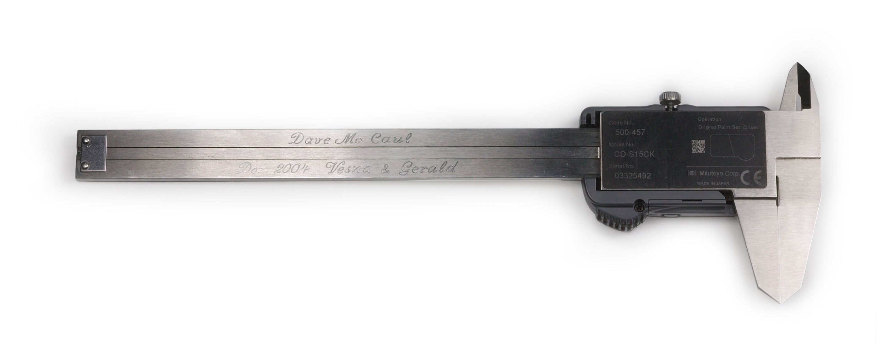 engraved jeweller's vernier caliper