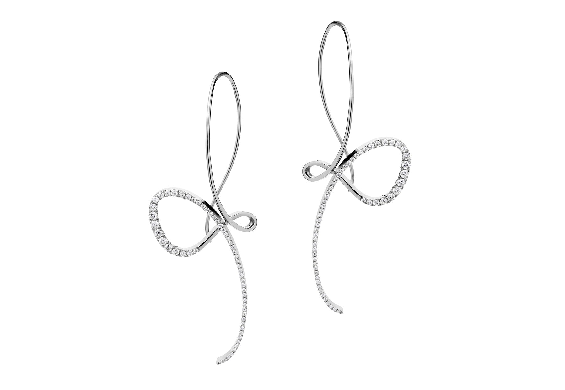 18ct white gold diamond set earrings