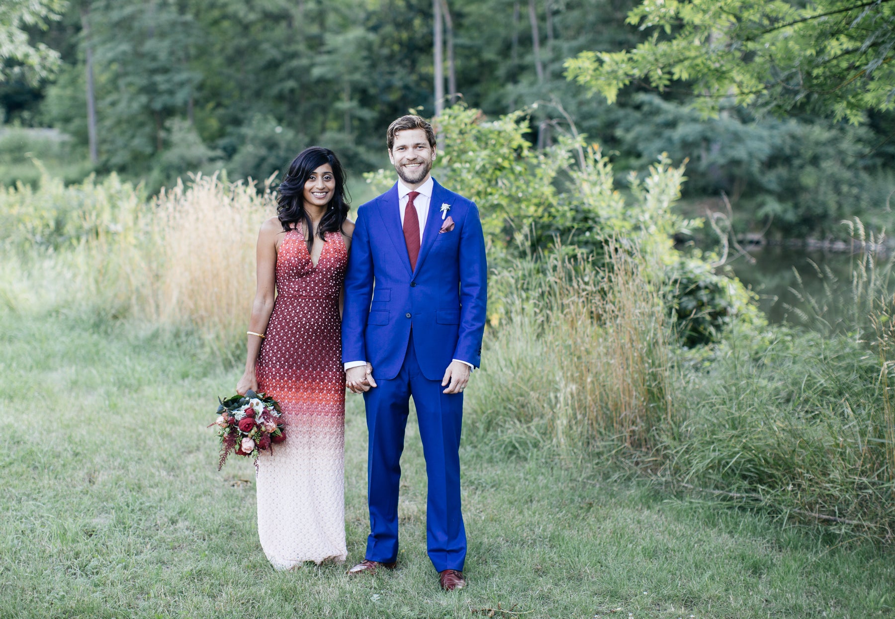 Sneha and Benjamin on their wedding day