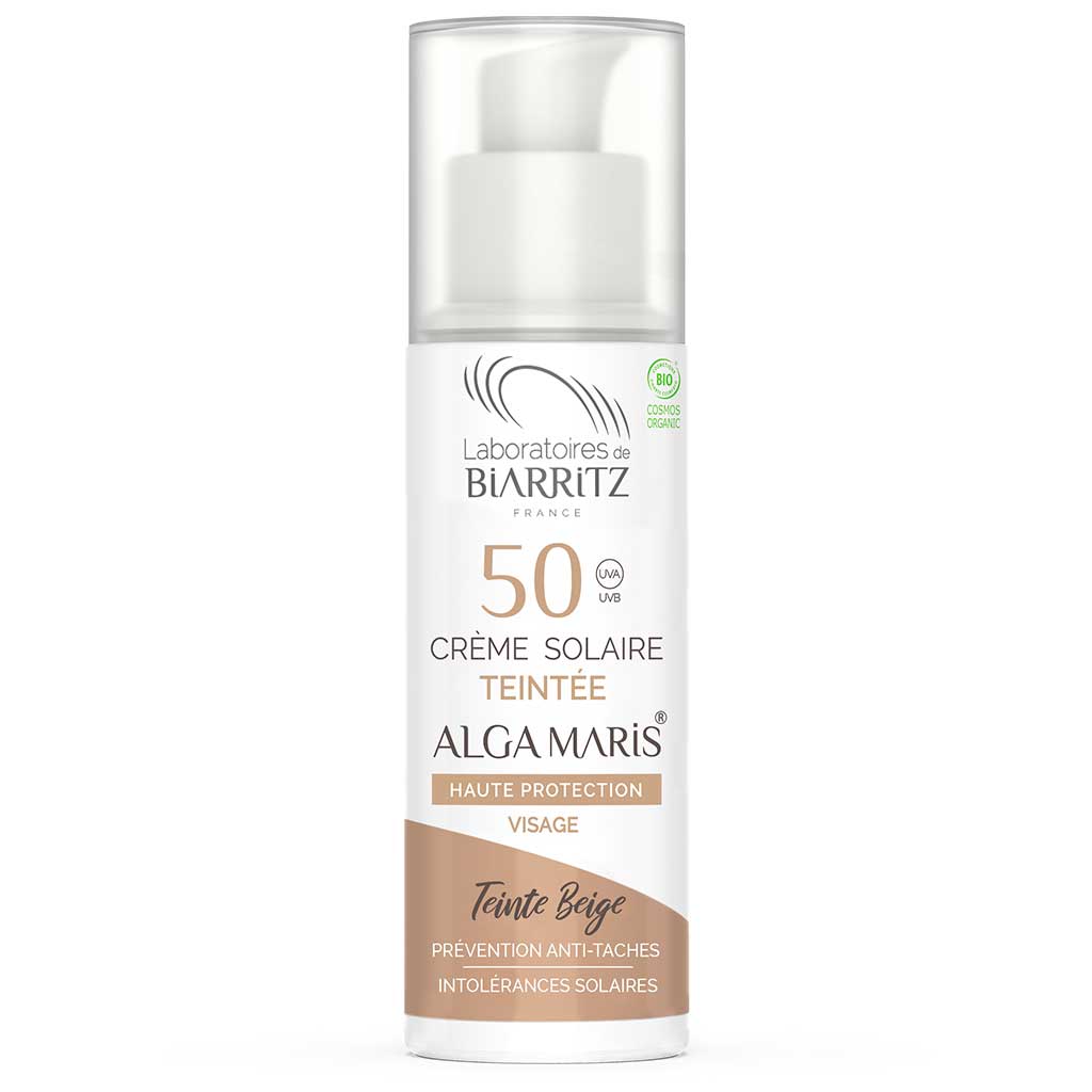  Outlet Alga Maris Sävyttävä Aurinkovoide kasvoille SPF50 - Beige