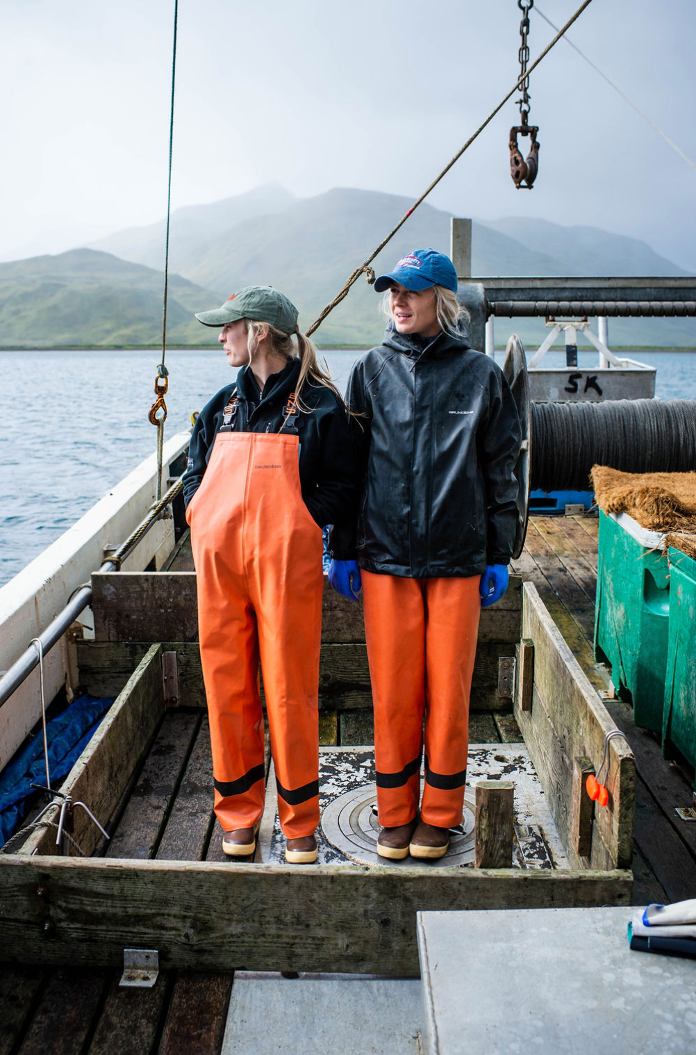 Emma and Claire on the boat