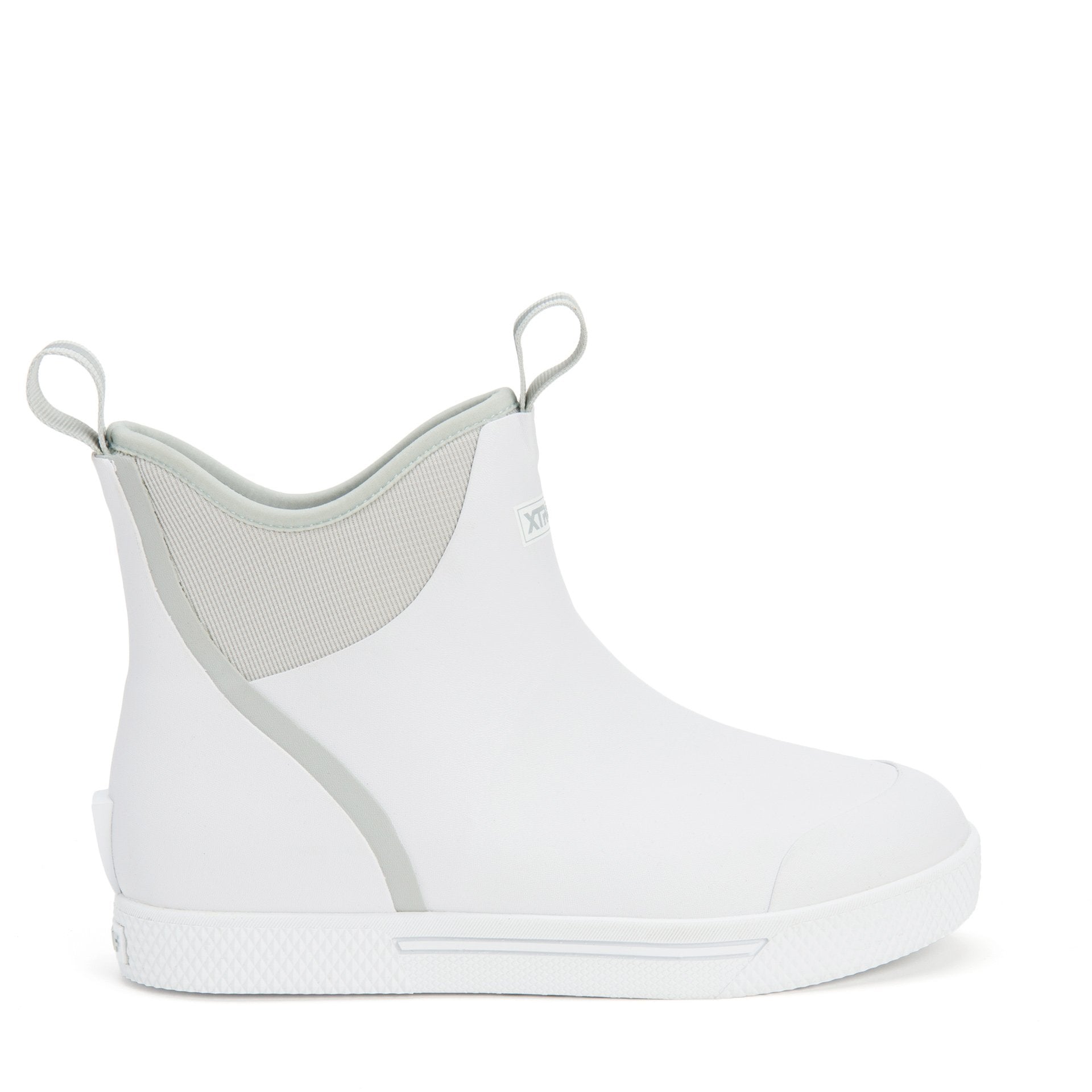 white deck boots
