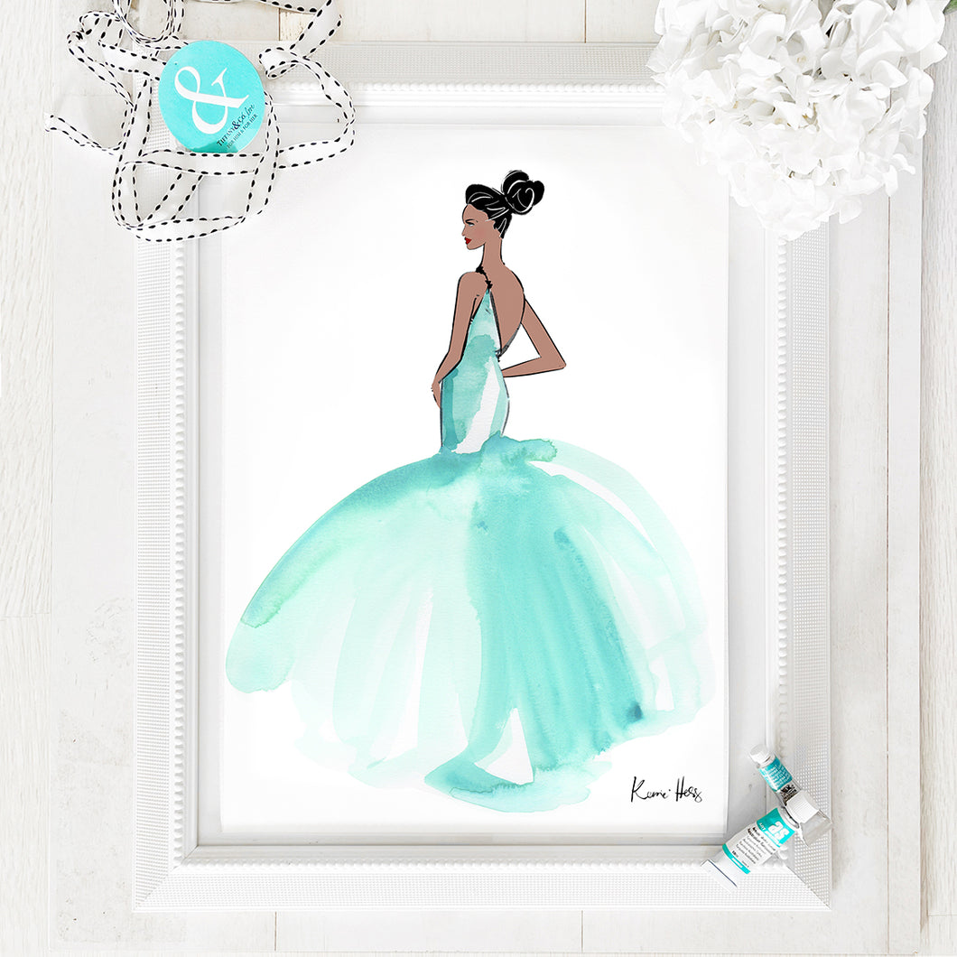 'Aqua Tulle' by Kerrie Hess | Size A3
