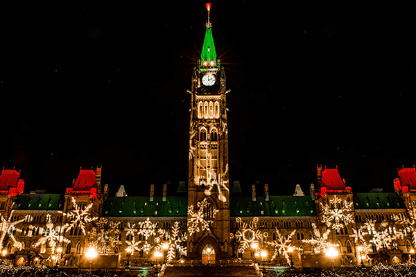 Parliament Building in Ottawa, Canada at Christmas Time | Love to Sing