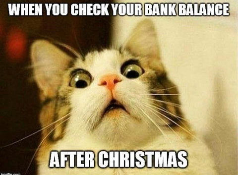 Checking the Bank Balance After Christmas Merry Christmas Meme | Love to Sing
