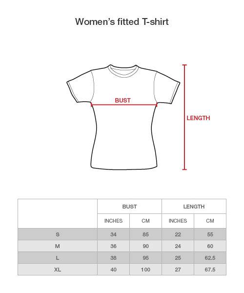 Logo women t-shirt Size Chart – Animals Asia Shop Hong Kong