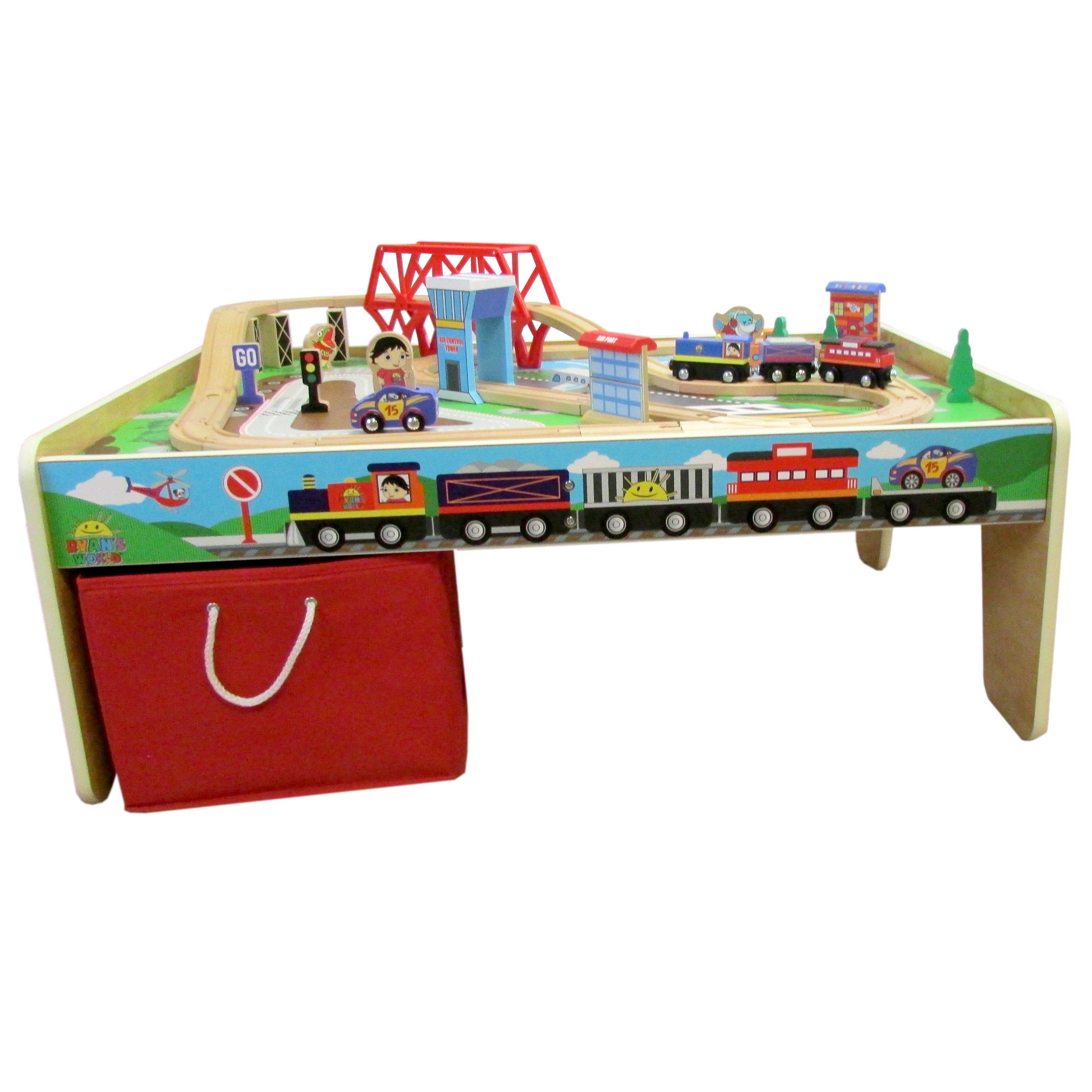 kids wooden train table
