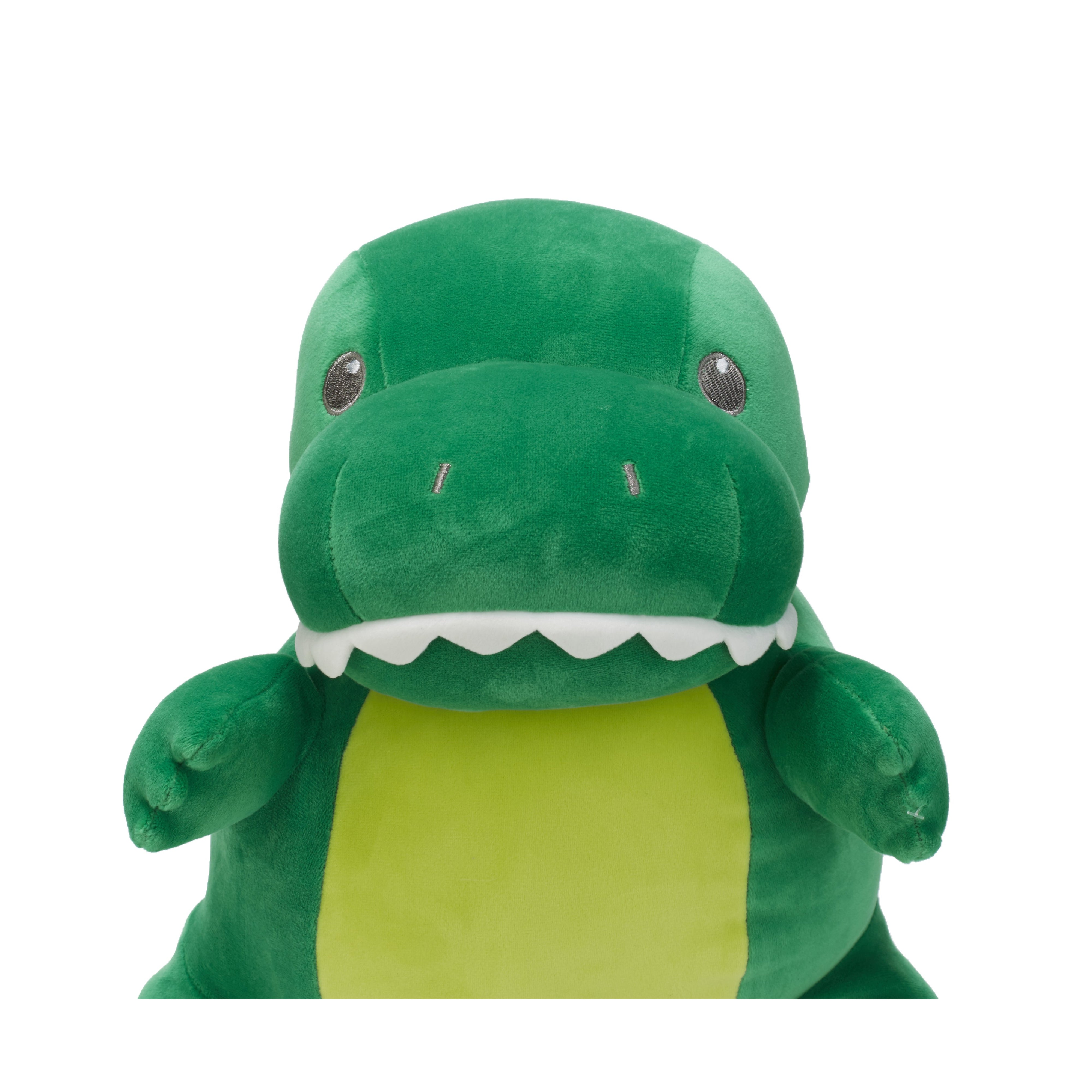 green dinosaur plush