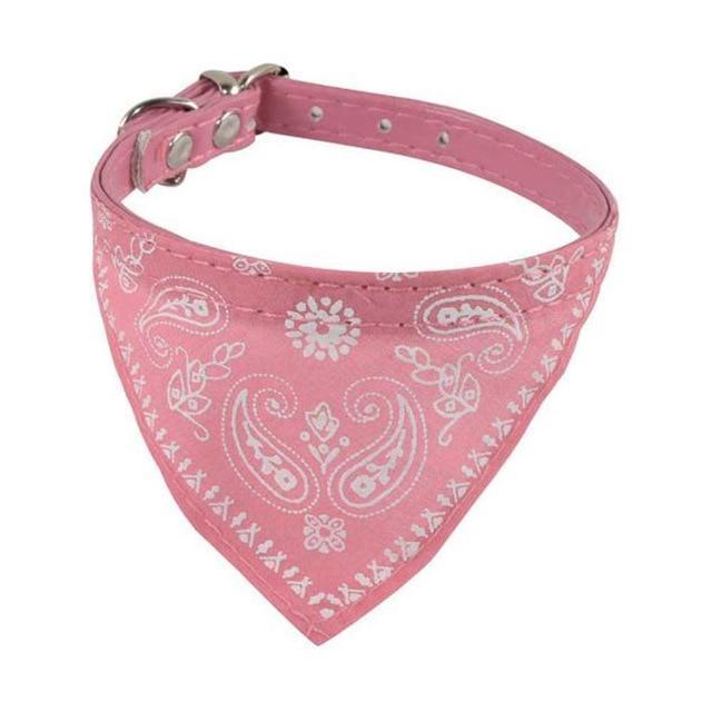 bandana print dog collar