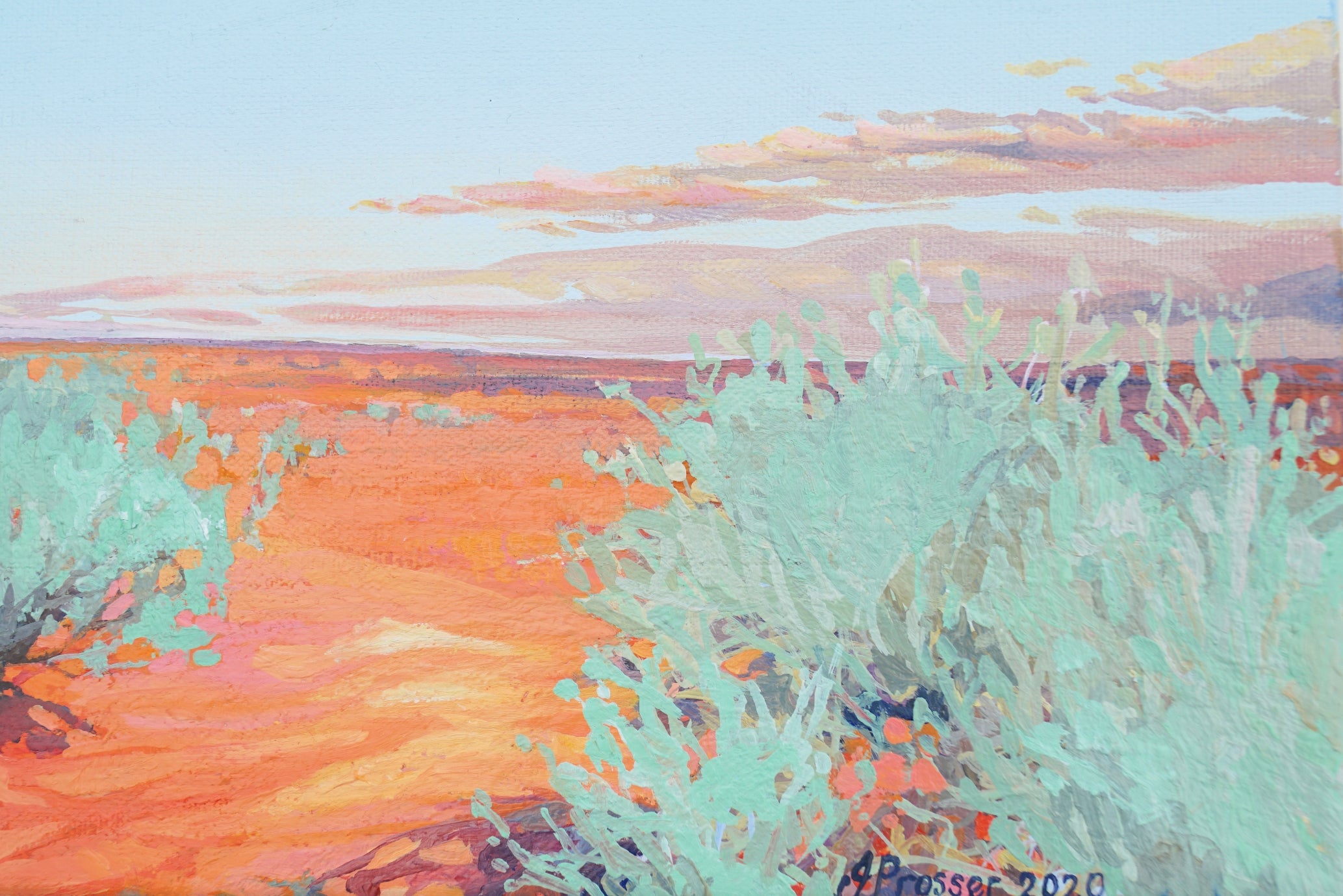 Canvas art print titled 'Red Dirt and Blue Sky' by Australian artist Jaime Prosser