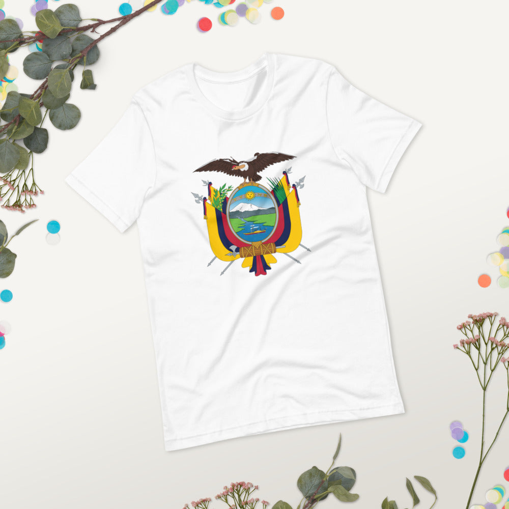 Camiseta con Escudo de Ecuador, Unisex Ecuadorian tshirt, playera de