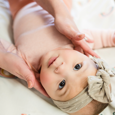 Baby with torticollis