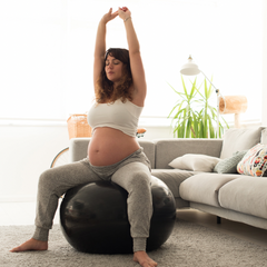 Pregnant women doing yoga