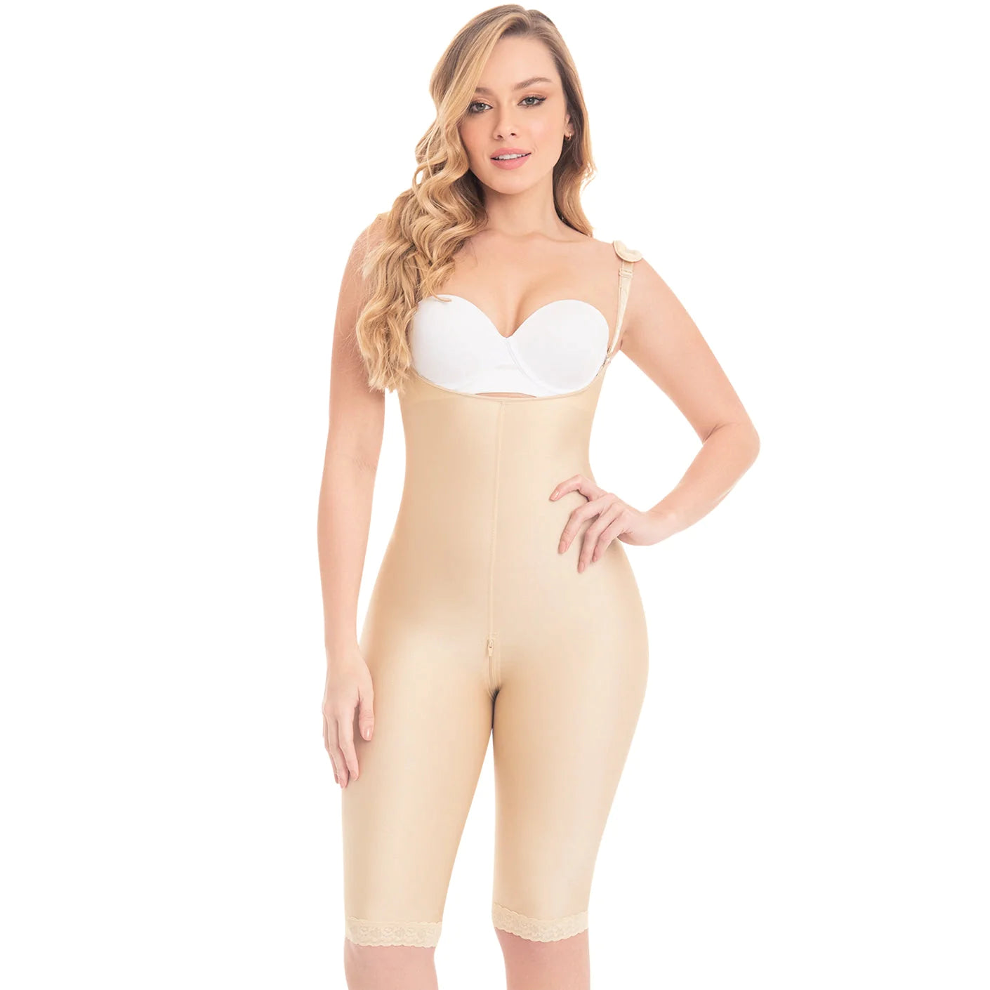 Fajas MYD 0485 Post Surgery Mid Thigh Shapewear Bodysuit For