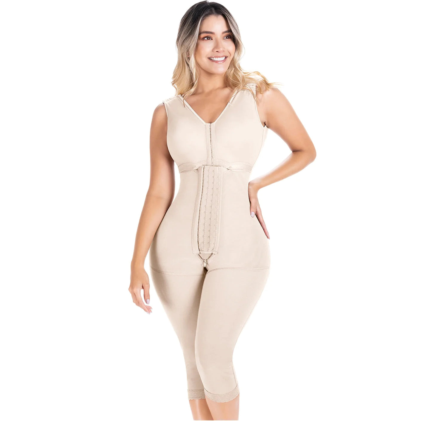 Fajas Colombianas MYD 0083 Mid Thigh Bodysuit Body Shaper for Women