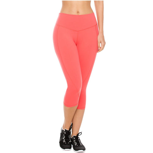 Jcross High Waisted Workout Colombian Leggings With Mesh - High Compression