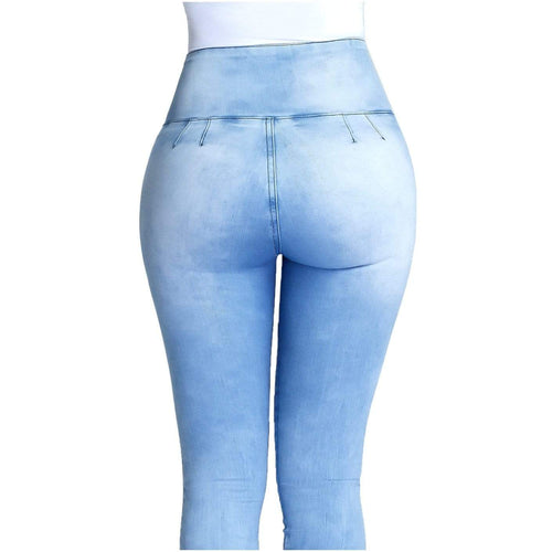 Butt Lifter Skinny Women Jeans Levanta Cola Colombianos Light Blue