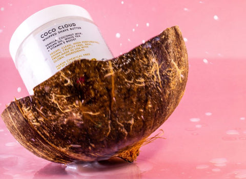 is coconut oil good for your skin | coconut shell with coco cloud shave butter