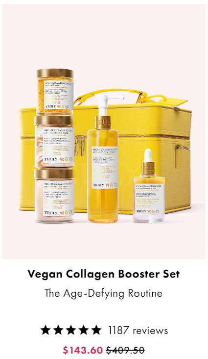 chrissy teigen skincare routine | vegan collagen booster set