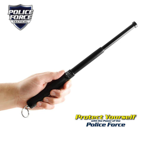 POLICE FORCE TACTICAL EXPANDABLE STEEL KEYCHAIN BATON 12''