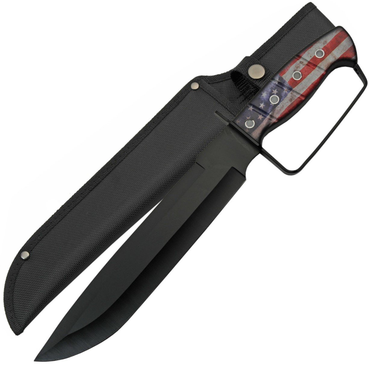 Rite Edge USA Steel Bowie Knife 7" w/ Knuckle Guard & Sheath