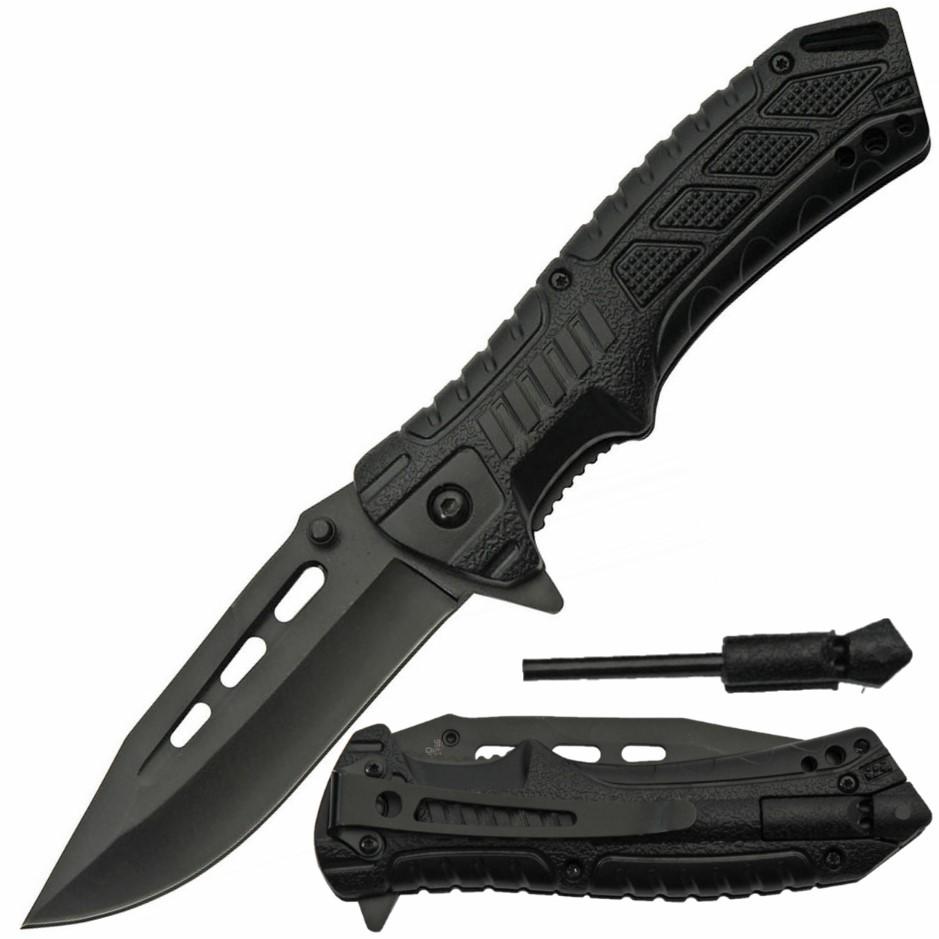 Rite Edge 3-In-1 Pocket Survival Knife 3.5" w/ Firestarter & Whistle