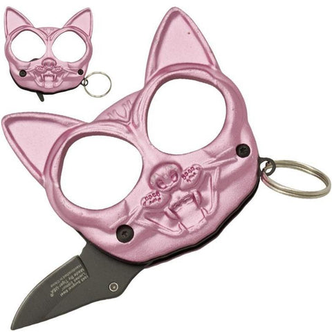 Mini Metal Kitty Cat Keychain Knuckle Weapon & Knife - The Home ...